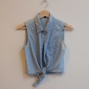 CUTE sleeveless tie front